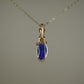 Rosecut Lapis Lazuli Pendant Wire-Wrapped in 14k Goldfilled Wire