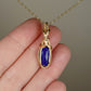 Rosecut Lapis Lazuli Pendant Wire-Wrapped in 14k Goldfilled Wire