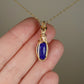 Rosecut Lapis Lazuli Pendant Wire-Wrapped in 14k Goldfilled Wire