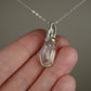 Blue Rainbow Moonstone Pendant Wire-Wrapped in Sterling Silver Wire