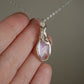 Blue Rainbow Moonstone Pendant Wire-Wrapped in Sterling Silver Wire