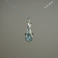 Teal Kyanite Pendant Wire-Wrapped in Sterling Silver