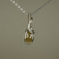 Sterling Silver Wire-Wrapped Rosecut Yellow Fancy Sapphire Pendant