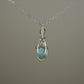 Teal Kyanite Pendant Wire-Wrapped in Sterling Silver