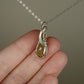 Sterling Silver Wire-Wrapped Rosecut Yellow Fancy Sapphire Pendant