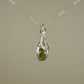 Green Tourmaline Pendant Wire-Wrapped in Sterling Silver