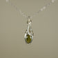 Green Tourmaline Pendant Wire-Wrapped in Sterling Silver