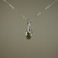 Green Tourmaline Pendant Wire-Wrapped in Sterling Silver