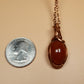 Carnelian Pendant Wire-Wrapped in Copper