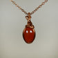 Carnelian Pendant Wire-Wrapped in Copper