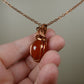 Carnelian Pendant Wire-Wrapped in Copper