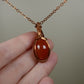 Carnelian Pendant Wire-Wrapped in Copper