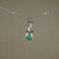 Natural Emerald Pendant Wire-Wrapped in Sterling Silver