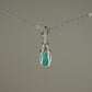 Natural Emerald Pendant Wire-Wrapped in Sterling Silver