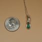 Natural Emerald Pendant Wire-Wrapped in Sterling Silver