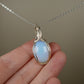 Opalite Pendant Wire-Wrapped in Sterling Silver