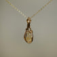 Citrine Pendante Wire-Wrapped in 14k Goldfill