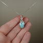 Larimar Pendante Wire-Wrapped in Sterling Silver