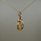 Citrine Pendante Wire-Wrapped in 14k Goldfill