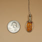 Vintage Yellow Murano Glass ("Millefiori") Pendant Wire-Wrapped in Sterling Silver