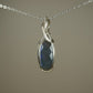 Rosecut Blue Labradorite Pendant Wire-Wrapped in Sterling Silver