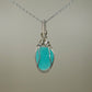 Wire-Wrapped Rosecut Amazonite Pendant in Sterling Silver