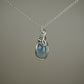 Blue Fluorite Pendant Wire-Wrapped in Sterling Silver