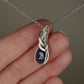 Blue Sapphire Pendant Wire-Wrapped in Sterling Silver