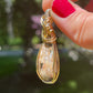 Wire-Wrapped Breccia de Oro (Gold in Quartz) Pendant in Sterling Silver and 14k Gold-Fill