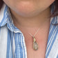 Wire-Wrapped Breccia de Oro (Gold in Quartz) Pendant in Sterling Silver and 14k Gold-Fill